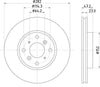 Mintex Brake Discs Front Vented Set Of 2 MDC779 282mm thumbnail