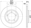 Mintex Brake Discs Front Vented Set Of 2 MDC781 277mm thumbnail