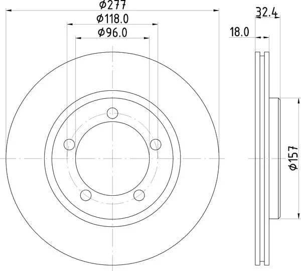 Mintex Brake Discs Front Vented Set Of 2 MDC781 277mm - image 4