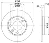 Mintex Brake Discs Rear Solid Set Of 2 MDC794C 247mm thumbnail