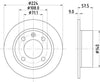 Mintex Brake Discs Rear Solid Set Of 2 MDC802 224mm thumbnail
