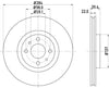 Mintex Brake Discs Front Vented Set Of 2 MDC808 284mm thumbnail