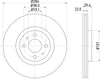 Mintex Brake Discs Front Vented Set Of 2 MDC808 284mm thumbnail