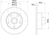Mintex Brake Discs Rear Solid Set Of 2 MDC830 245mm thumbnail