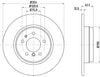 Mintex Brake Discs Rear Solid Set Of 2 MDC834 324mm thumbnail