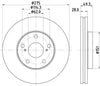 Mintex Brake Discs Front Vented Set Of 2 MDC898 275mm thumbnail