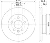 Mintex Brake Discs Front Vented Set Of 2 MDC913 280mm thumbnail