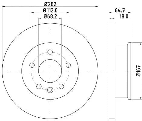 Mintex Brake Discs Front Solid Set Of 2 MDC917 282mm - image 3