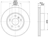 Mintex Brake Discs Front Vented Set Of 2 MDC984 297mm thumbnail