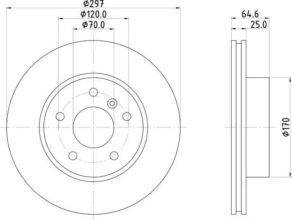 Mintex Brake Discs Front Vented Set Of 2 MDC984 297mm - image 4