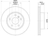 Mintex Brake Discs Front Vented Set Of 2 MDC984 297mm thumbnail