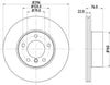 Mintex Brake Discs Front Vented Set Of 2 MDC989 296mm thumbnail