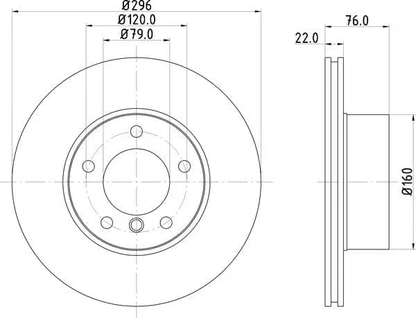 Mintex Brake Discs Front Vented Set Of 2 MDC989 296mm - image 4