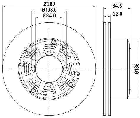 Mintex Brake Discs Rear Solid Set Of 2 MDC995 289mm - image 3