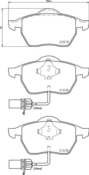 Mintex Brake Discs & Pads Set Vented Front (2 Discs And 4 Pads) MDK0210 - image 3