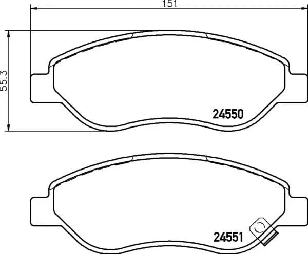 Mintex Brake Discs & Pads Set Vented Front (2 Discs And 4 Pads) MDK0242 - image 4