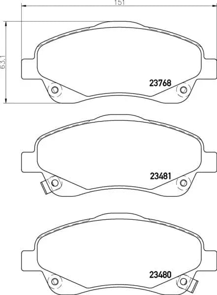 Mintex Brake Discs & Pads Set Vented Front (2 Discs And 4 Pads) MDK0248 - image 3