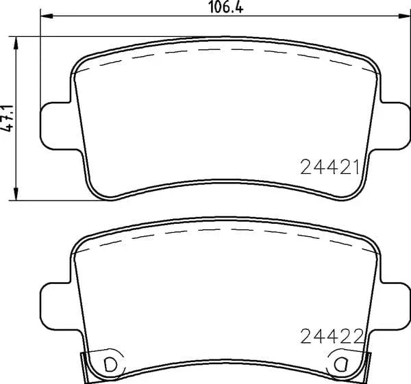 Mintex Brake Discs & Pads Set Vented Rear (2 Discs And 4 Pads) MDK0256 - image 4