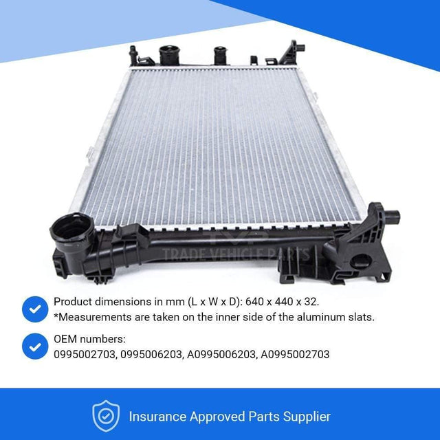 Fits Mercedes C-Class W204 Radiator 2011-2015 (C 180 Cdi Automatic) (C 200 Cdi, C 220 Cdi, C 250 Cdi Auto) (C 250 Cgi Petol Auto) (With/Without Ac) - image 3