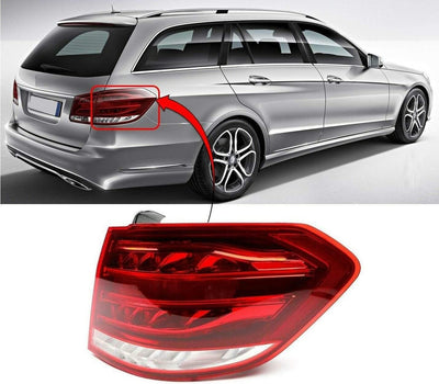 Fits Mercedes E-Class S212 2013-2016 Rear Light Lamp Led Outer Section Black Type Driver Side Not For Saloon - tradevehicleparts.co.uk