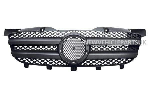 Fits Mercedes Sprinter 2006-2013 Front Main Centre Grille Mat-Black  - image 2