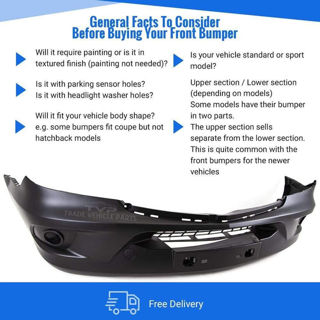 Fits Mercedes Sprinter Ncv3 2013-2018 Front Bumper Textured No Pdc Or Fog Holes - image 4