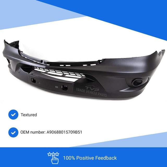 Fits Mercedes Sprinter Ncv3 2013-2018 Front Bumper Textured No Pdc Or Fog Holes - image 3