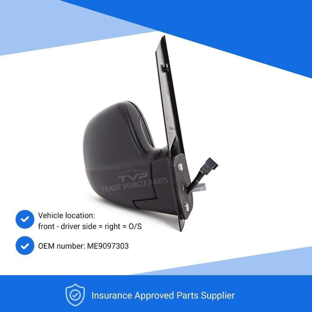 Fits Mercedes Vito (639) 2003-2010 Door Wing Mirror Heated Electric Black Driver Side - image 3