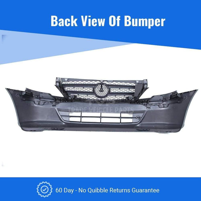 Fits Mercedes Vito W639 2010-2015 Front Bumper Dark Grey Textured No Pdc Or Fog Holes - image 5