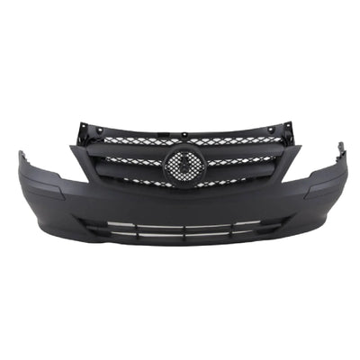 Fits Mercedes Vito W639 2010-2015 Front Bumper Dark Grey Textured No Pdc Or Fog Holes - tradevehicleparts.co.uk