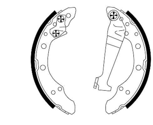 Mintex Brake Shoes Full Set Of 4 Rear With Handbrake Lever MFR136 - image 3