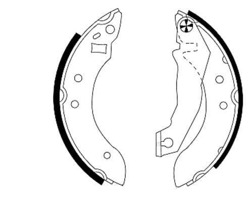 Mintex Brake Shoes Full Set Of 4 Rear With Handbrake Lever MFR171 - image 3