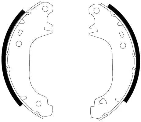 Mintex Brake Shoes Full Set Of 4 Rear Without Handbrake Lever MFR176 - image 3
