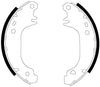Mintex Brake Shoes Full Set Of 4 Rear Without Handbrake Lever MFR176 thumbnail