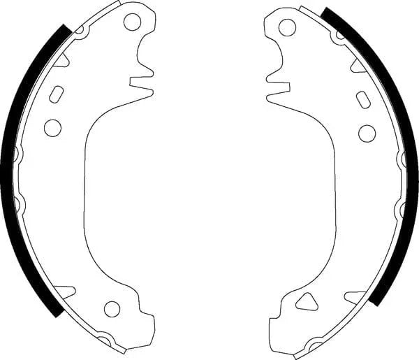 Mintex Brake Shoes Full Set Of 4 Rear Without Handbrake Lever MFR176 - image 4
