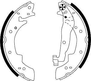 Mintex Brake Shoes Full Set Of 4 Rear With Handbrake Lever MFR177 - image 4