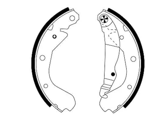 Mintex Brake Shoes Full Set Of 4 Rear With Handbrake Lever MFR179 - image 3