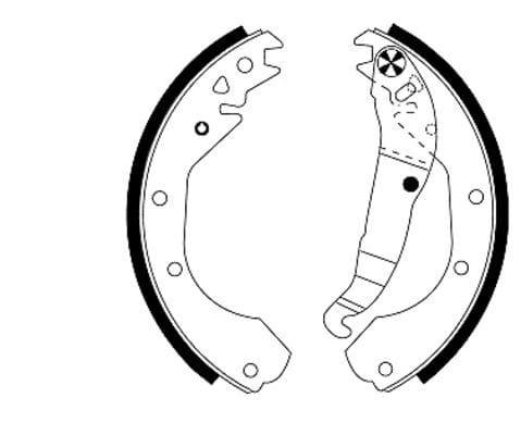 Mintex Brake Shoes Full Set Of 4 Rear With Handbrake Lever MFR181 - image 3