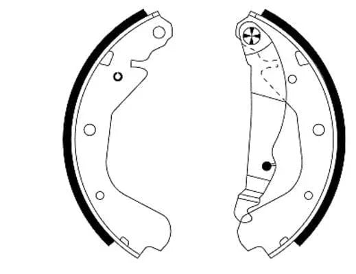 Mintex Brake Shoes Full Set Of 4 Rear With Handbrake Lever MFR182 - image 3