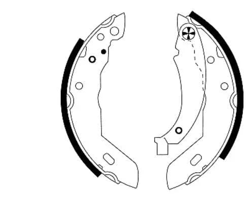 Mintex Brake Shoes Full Set Of 4 Rear With Handbrake Lever MFR217 - image 3