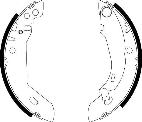 Mintex Brake Shoes Full Set Of 4 Rear With Handbrake Lever MFR223 - image 3