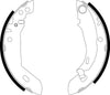 Mintex Brake Shoes Full Set Of 4 Rear With Handbrake Lever MFR223 thumbnail