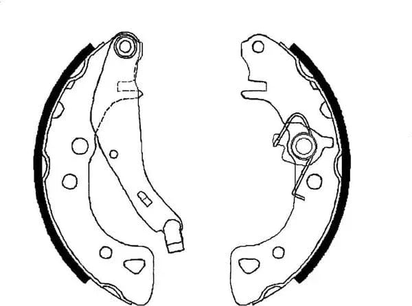 Mintex Brake Shoes Full Set Of 4 Rear With Handbrake Lever MFR261 - image 4