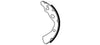 Mintex Brake Shoes Set Brake Shoes Full Set Of 4 Rear MFR287 thumbnail