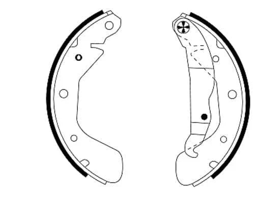 Mintex Brake Shoes Full Set Of 4 Rear With Handbrake Lever MFR333 - image 3