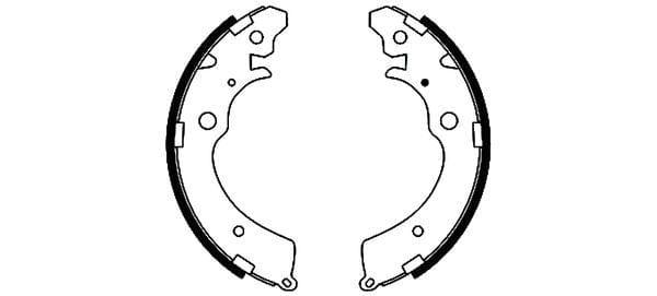 Mintex Brake Shoes Set Brake Shoes Full Set Of 4 Rear MFR376 - image 3