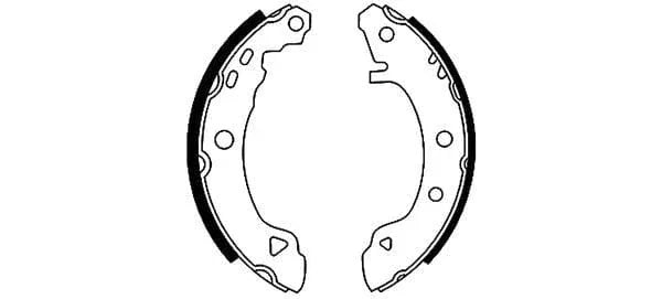 Mintex Brake Shoes Set Brake Shoes Full Set Of 4 Rear MFR396 - image 3