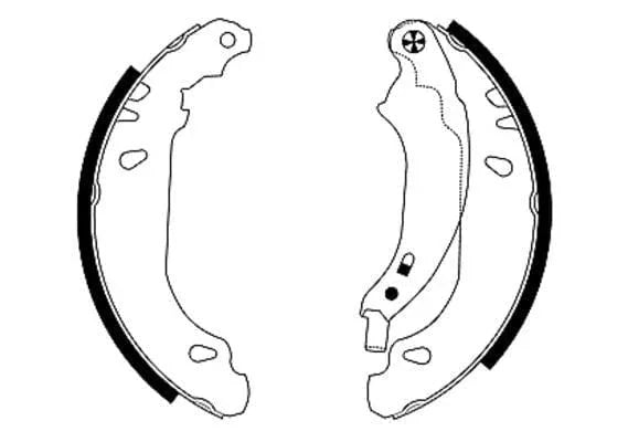 Mintex Brake Shoes Full Set Of 4 Rear With Handbrake Lever MFR430 - image 3