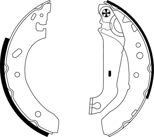 Mintex Brake Shoes Full Set Of 4 Rear With Handbrake Lever MFR436 - image 4