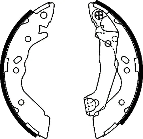 Mintex Brake Shoes Full Set Of 4 Rear With Handbrake Lever MFR439 - image 4